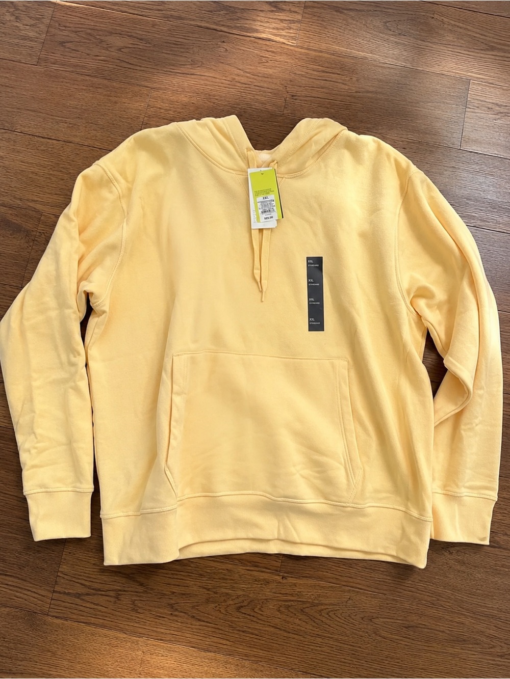 all in motion Men’s Yellow Pullover Hoodie - Light Yellow Sz XXL
